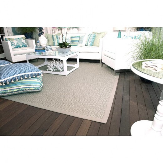 Custom Costa Rica Remix Oyster, 100% UV Stabilized Royaltron™ Polypropylene Area Rug