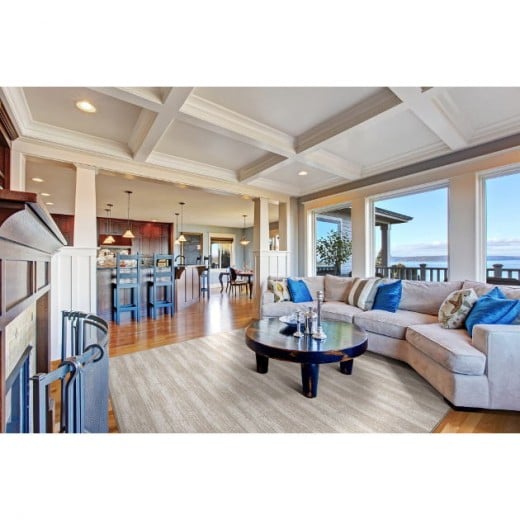 Custom Cumulus Platinum, 100% New Zealand Wool Area Rug