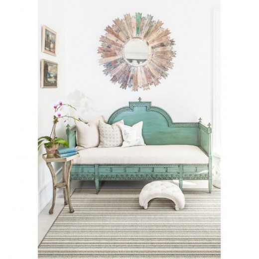 Custom Finnegan Stripe Honey, 100% New Zealand Wool Area Rug