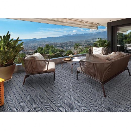 Custom Compass Grey, 100% Polypropylene Area Rug
