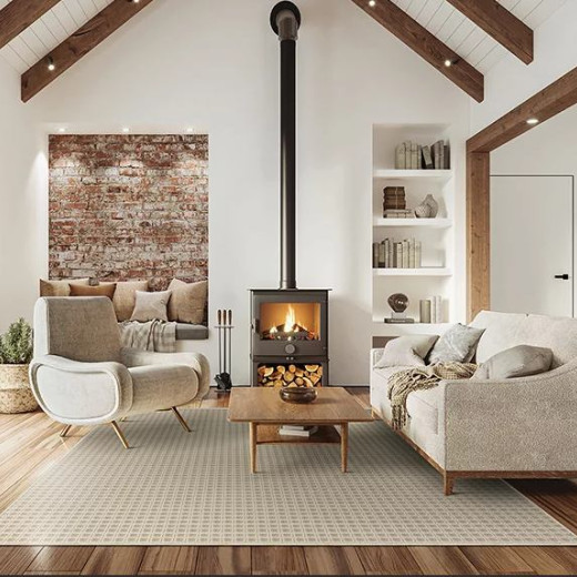 Custom Palisade Oatmeal, 100% Wool Area Rug
