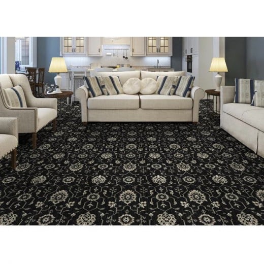 Custom Royalax II New Keshan London Fog, 80% Wool/20% Nylon Area Rug