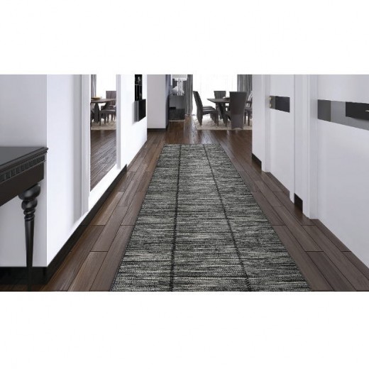 Custom Stitchery Stripe Tuxedo, 100% New Zealand Wool Area Rug