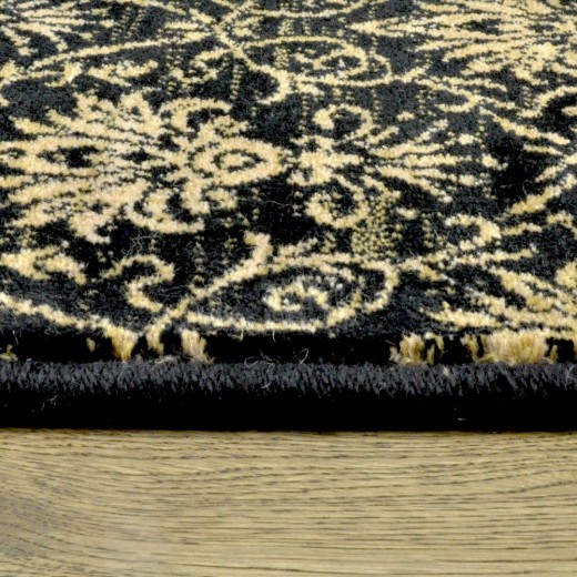 Custom Alexander Black, 100% New Zealand Wool Area Rug