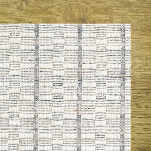 Custom Aura Light Grey, 55% Wool/45% PET (High Content Recycled Materials Used) Area Rug