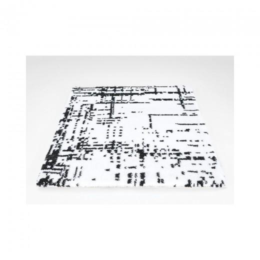 Custom Black and White Cloud, 100% Polypropylene Area Rug