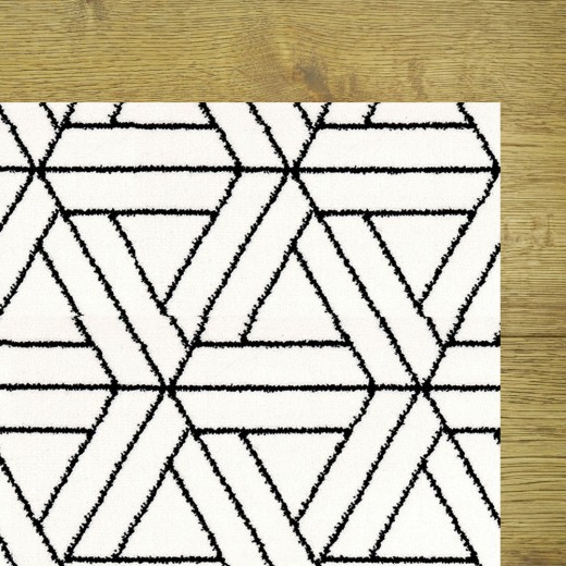 Custom Black and White Pure, 100% Polypropylene Area Rug