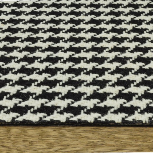 Custom Fossilwood Black, 100% Wool Area Rug