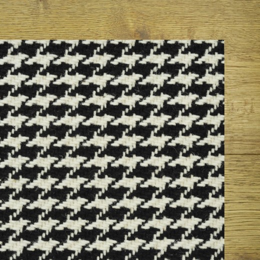 Custom Fossilwood Black, 100% Wool Area Rug