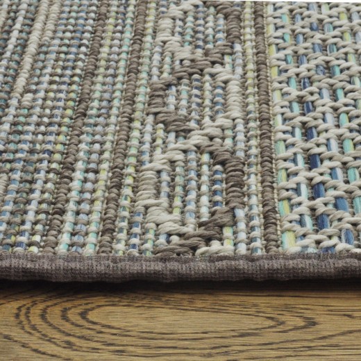 Custom Harbor Wave, 100% UV Stabilized Royaltron polypropylene. Area Rug