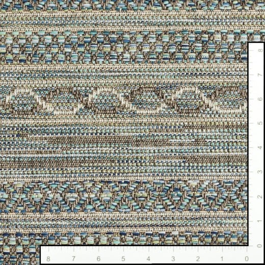 Custom Costa Del Sol Wave, 100% UV Stabilized Royaltron polypropylene. Area Rug