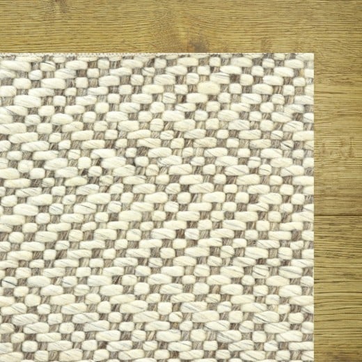 Custom Eustatia Island Light Brown, 60% Wool/40% Viscose Area Rug