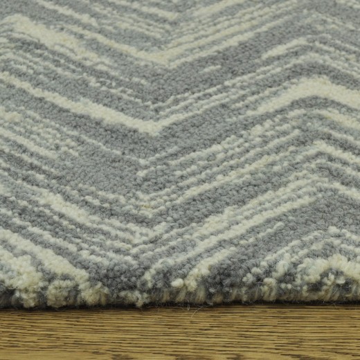 Custom Grandeur Gradient Wave, 100% Wool Area Rug