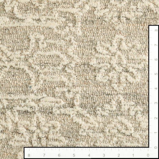 Custom Grandeur Lace Sandstone, 100% Wool Area Rug