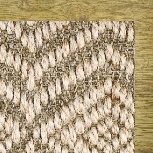 Custom Cloudburst Canvas, 100% Sisal Area Rug