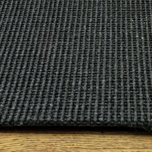 Custom Island Colors Boucle Charcoal Black, 100% Sisal Area Rug