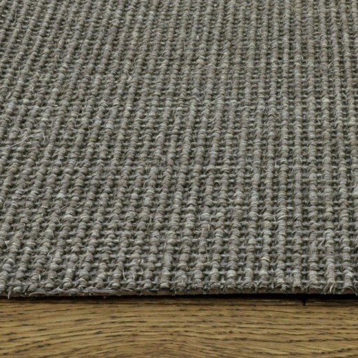 Custom Island Colors Boucle Medium Grey, 100% Sisal Area Rug