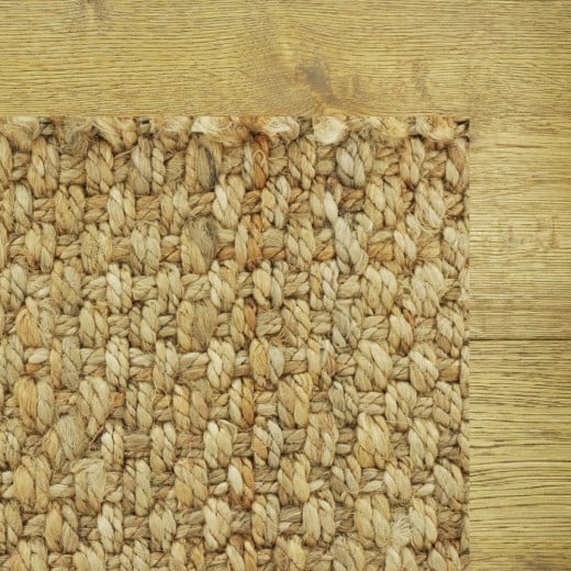 Custom Brilliance Gold, 100% Hand Spun Jute Area Rug