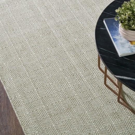 Custom Kariba Limestone, 100% Wool Area Rug