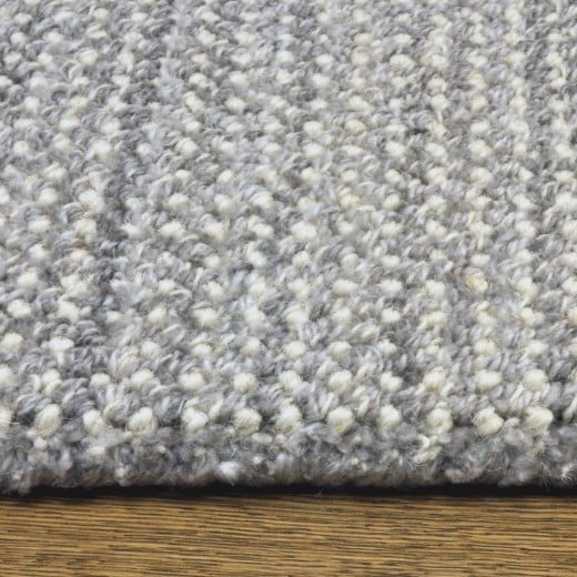 Custom Tablet Silver, 55% Wool/45% Polysilk Area Rug