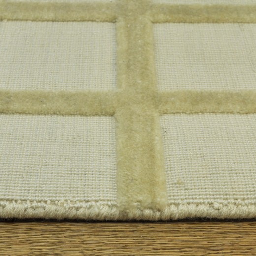 Custom Nexus Squared Vanilla, 100% Nylon Type 6,6 Area Rug