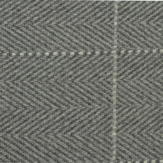 Custom Peter Island Squared Charcoal, 100% Wool Area Rug