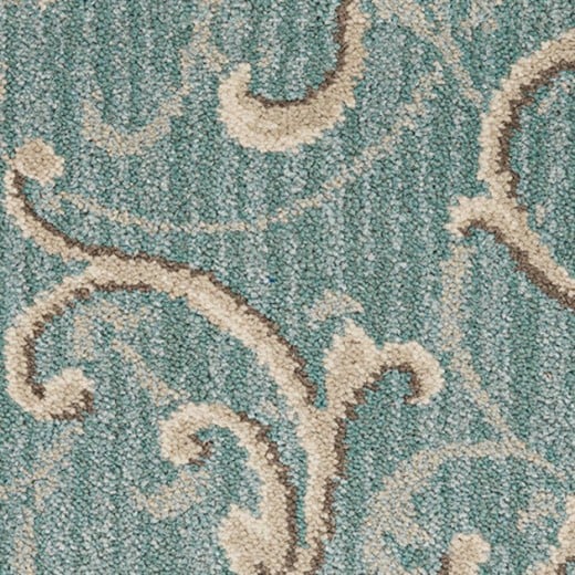 Custom Westwood Green Leaf, 80% Wool/20% Nylon Area Rug