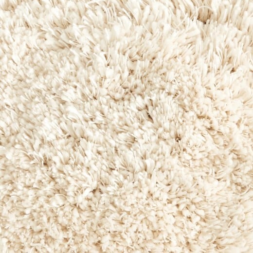 Custom Shaggy Glamazon Ivory, 100% Polypropylene Area Rug