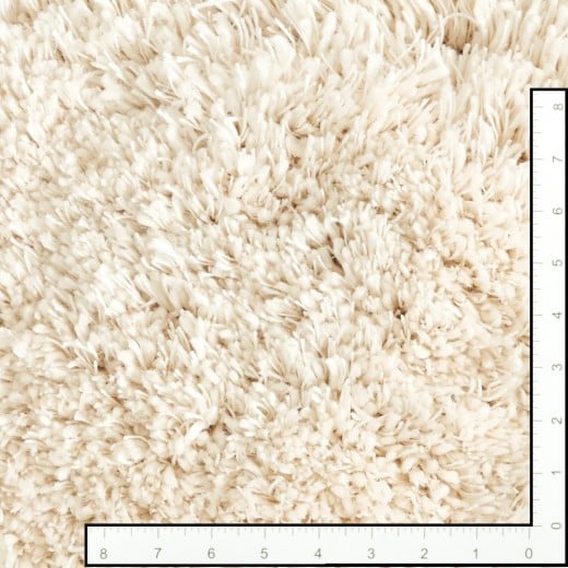 Custom Shaggy Glamazon Ivory, 100% Polypropylene Area Rug