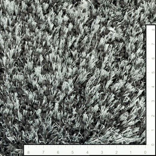 Custom Shaggy Shimmer Charcoal, 65% Polypropylene/35% Polyester Area Rug