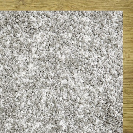 Custom Shaggy Superstar Silver, 100% Solution Dyed Polypropylene Area Rug