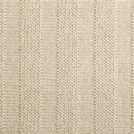 Custom Shazia Stripe Bone, 100% Wool Area Rug