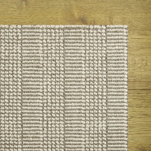 Custom Shazia Stripe Flint, 100% Wool Area Rug