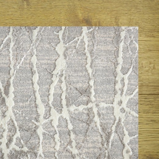 Custom Wavelength Chrome, 58% Polysilk/42% Royaltron™ Polypropylene Area Rug