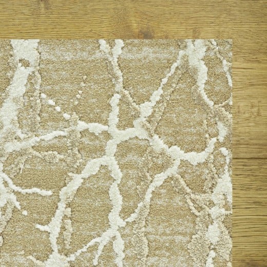Custom Wavelength Sand, 58% Polysilk/42% Royaltron™ Polypropylene Area Rug