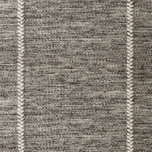 Custom Stitchery Stripe Raven, 100% New Zealand Wool Area Rug