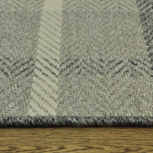 Custom Tattersall Shadow, 100% New Zealand Wool Area Rug