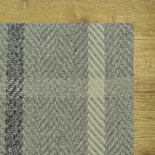 Custom Tattersall Shadow, 100% New Zealand Wool Area Rug