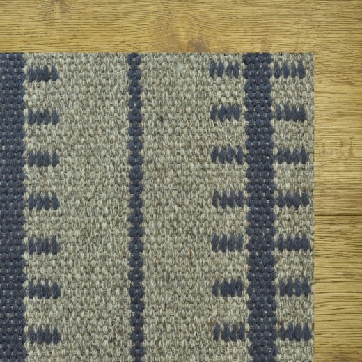 Custom Ticking stripe Lakeside, 100% New Zealand Wool Area Rug