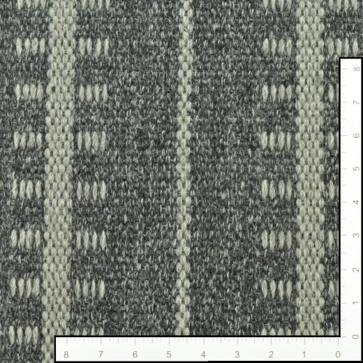 Custom Ticking stripe Midnight, 100% New Zealand Wool Area Rug