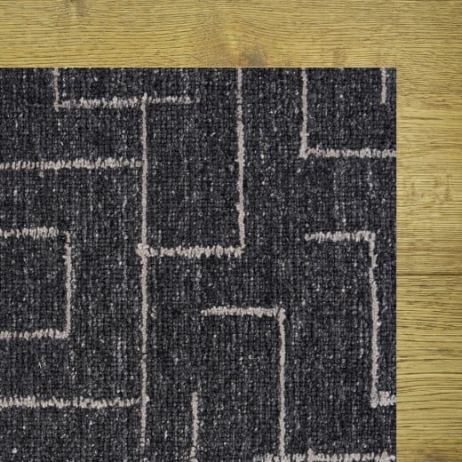 Custom Trekker Raven, 70% Wool, 30% Nylon Area Rug