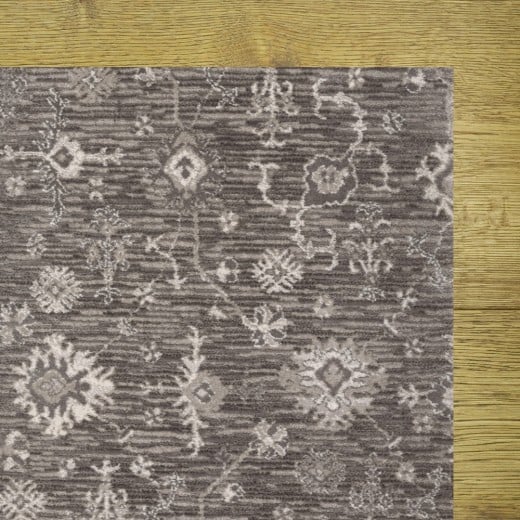 Custom Wanderlust Charcoal, 71% Royaltron Polypropylene/29% Polysilk Area Rug