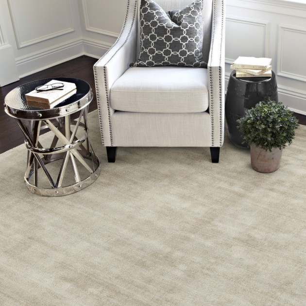 Custom Supreme Bliss, Supreme Bliss, Eggshell (8'x10' / Rectangle), 100% Tencel Area Rug