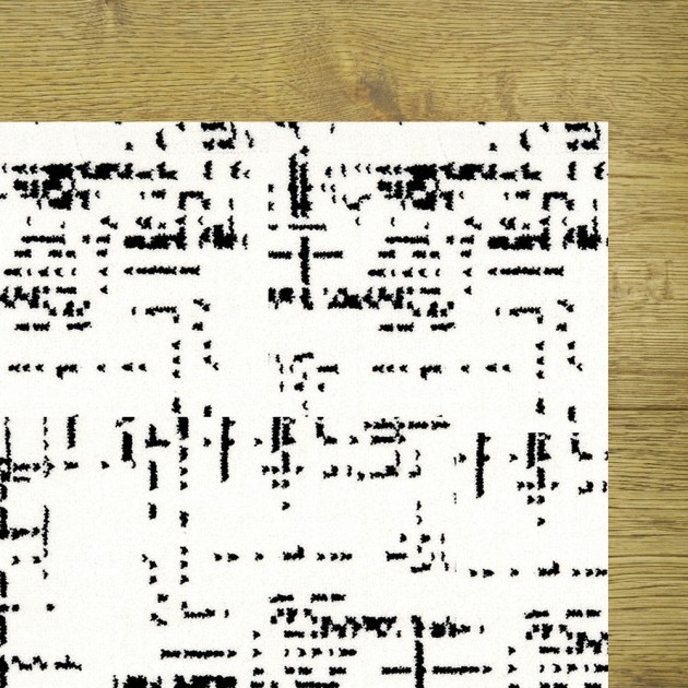 Custom Black and White Cloud, 100% Polypropylene Area Rug