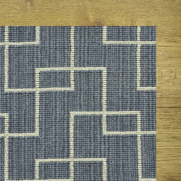 Custom Castillo Indigo, 56% Polyester/44% Wool Area Rug