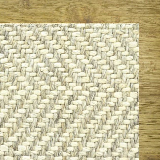 Custom Eustatia Island Grey, 60% Wool/40% Viscose Area Rug