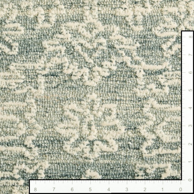 Custom Grandeur Lace Ocean, 100% Wool Area Rug