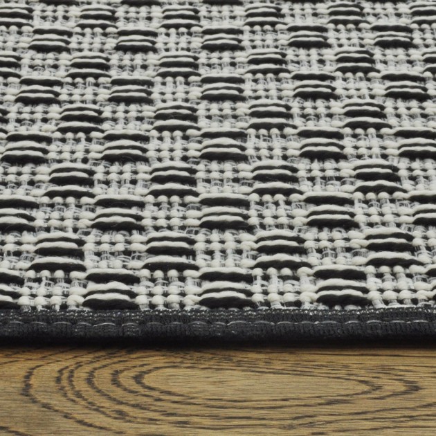 Custom Jet Set Mood - Tuxedo, 100% UV Stabilized Royaltron polypropylene. Area Rug