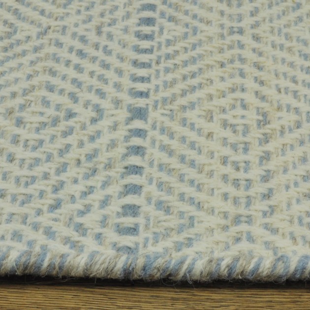 Custom Kariba Soft Sky, 100% Wool Area Rug