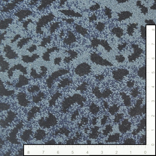 Custom Leopard-Ax Blue, 80% Wool/20% Nylon Area Rug